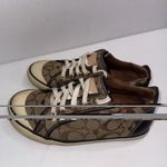 Coach Barrett Brown Vintage Style Monogram Designer Tennis Shoes 7.5B Photo 3