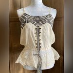 Gimmicks by BKE NWT  Boho Embroidered Lace Peplum Top Photo 1