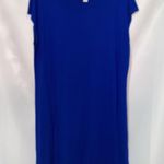  Royal Blue Knit DRESS WO SIZE 16/XL(Chicos 3)MADE IN USA CASUAL DRESSY Photo 6