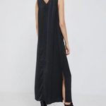 DKNY Black V-Neck Oversize Maxi Dress with Cargo Pocket Size XL NWT Photo 3