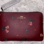 Coach Wristlet Leather Holiday Bells & Burgundy OS NWT Photo 1
