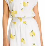 Rails Angelina Dress Mini Linen Citronnade Lemon Print White Yellow Size Small Photo 0