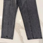 Forever 21 Front Seam Utility High Rise Mom Jeans Womens 29 Black Dark Wash Edgy Photo 1