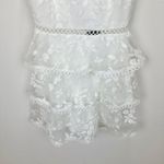 Lulus  Look So Sweet White Embroidered Lace Mini Dress Party Ruffle XS NWT Photo 12