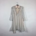 NWT We are HAH Polka Dot Lace Ruffle Swing Mini Dress Small Fairy Coquette Chic Black Photo 3