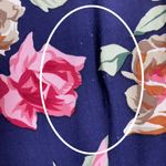 Rampage Vintage  Dress Oversized Collar Pleats Navy Blue Mini Size 3 Juniors Photo 9