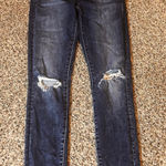 American Eagle  Women Super Hi Rise Jegging Dark Wash Ripped Jeans Size 4 Photo 0