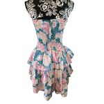 Vintage Byer Too Floral Strapless Dress Dance Prom Summer Wedding Pink Photo 1