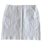 Talbots  Petite White Cotton Embroidered Pencil Skirt Size 8P Career Photo 7