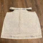 We Wore What Light Wash Cut Out Mini Denim Skirt Size XS Photo 1