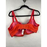 Adore Me  Lace Underwire Bra Red Pink Floral Full Coverage 44DDD Lingerie Bold Photo 3