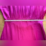 ZARA NWT  Woman SS24 Satin Effect Open Back Dress Magenta, Sz Small Photo 11