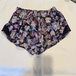 Lululemon  athletica Floral Athletic Shorts - Purple and Blue Photo 1