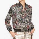 Ba&sh  Santiago Metallic Jacquard Bomber Jacket Photo 1