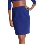 $336 NWT Shani Womens Cocktail Dress Sz 14 Blue Faux Leather Waist Office Chic Photo 0