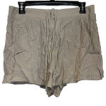 Forever 21 Taupe Beige High Rise Lace Up Short Shorts Size L Photo 0