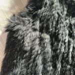 525 America Women’s Luxe Black Dyed Rabbit Fur Vest Black Photo 3