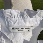 Amanda Uprichard White Sleeveless Tiered Floral Dress Photo 4