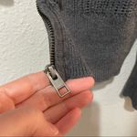 All Saints Grey Full Zip Cardigan Sweater Womens L Chunky Oversized Academia Photo 2