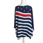 Quacker Factory Scarf Top Womens 2X Caftan Poncho Patriotic Flag Americana QVC Red Photo 5