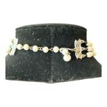 Vintage White and Black Beaded Necklace Photo 1