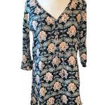O'Neill O’Neill dress 3/4 length sleeves above knee ties @waist floral print size small Photo 0