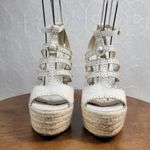 Balenciaga Womens Arena Wedge Sandals 39 US 9 White Strappy Espadrille Platform Photo 5