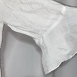 Cupshe  ONE SIZE FITS MOST WHITE GAUZY SWIM COVER UP FRONT TIE LASER CUT INSET Photo 4