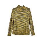 Nic+Zoe  Women's‎ Large L Sweater Knit Pullover Cowl Neck Yellow Brown Comfort Photo 4