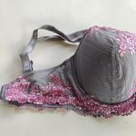 Wacoal  Lavender Purple Lace Pink Floral Embroidered Bra Womens Size 36DDD‎ Photo 3