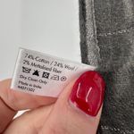 John Lewis Plaid Blanket Scarf Gray Cotton Wool Blend Metallic Fiber Fringe Photo 6