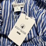 Body Glove  size XL striped shorts jumpsuit blue & white ruffle top off shoulder Photo 8