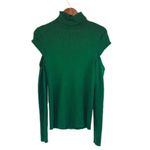 Eloquii Green Ribbed Cutout Turtleneck Cold Shoulder Open Shoulder Size 14 16 Photo 2