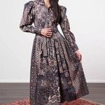 Ulla Johnson  Lucinda Puff Sleeve Corduroy Button Collared Midi Dress Size 10 Photo 0