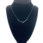 Nordstrom NWT Silver Tone Cubic Zirconia Chain Link Necklace Photo 0