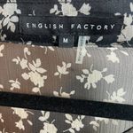 English Factory Women Size Medium Black Floral Flowy Blouse Top Long Sleeve Photo 7