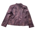 Erin London Faux Liquid Leather Blazer Jacket Purple Size Large NWT Office Photo 8