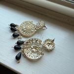 Pakistani Indian Bollywood Style Elegant Gold and Black Choker Necklace Set Photo 4