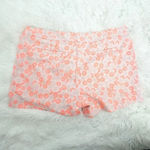 Banana Republic | Neon Coral Pink Lavender Floral Flower Print Shorts | Size 12 Photo 2