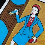 Mexican bingo loteria la borracha drunk lady novelty short sleeve tee Black Photo 1