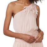 Halston Heritage  Blush One-Shoulder Dress Size XL retail $573 Photo 3