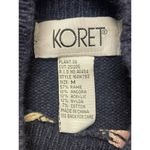 Vintage Women’s Koret‎ Argyle Sweater Floral Navy Pink Medium Blue Photo 4