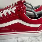 Vans Old Skool Canvas Red White Unisex Shoe Size 7 or 8.5 SKU#24388 Photo 4