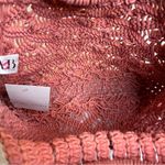AMERICA & BEYOND Macrame Woven Boho Tote Purse Handbag Coral Rose Pink NWT Photo 10