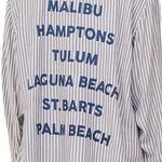 Vintage Havana Striped Beach Shirt, NWT, Size S Blue Photo 1