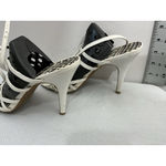 Jessica Simpson Womans  Primrose Stiletto Sandals 8.5 B White Strappy Open Toe Photo 3