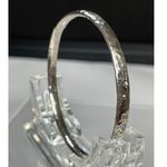 Sterling Silver Dimple Hammered Band Bangle Bracelet Photo 1