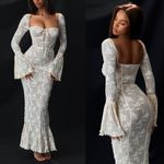 House Of CB  S A-C  'Delilah' Vintage Cream Lace Maxi Dress NWOT Photo 13