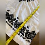 Odd Molly  White Embroidered Dress Tunic Swim Cover Up Lace Up Tie Black M Cotton Photo 5