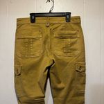 Pilcro Anthropologie  low-rise slim cargo straight leg warm tan color size 28 Photo 7